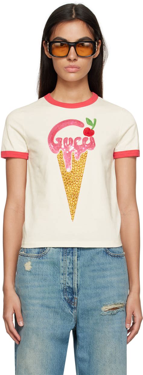 gucci ice cream shirt|Gucci tee shirts for women.